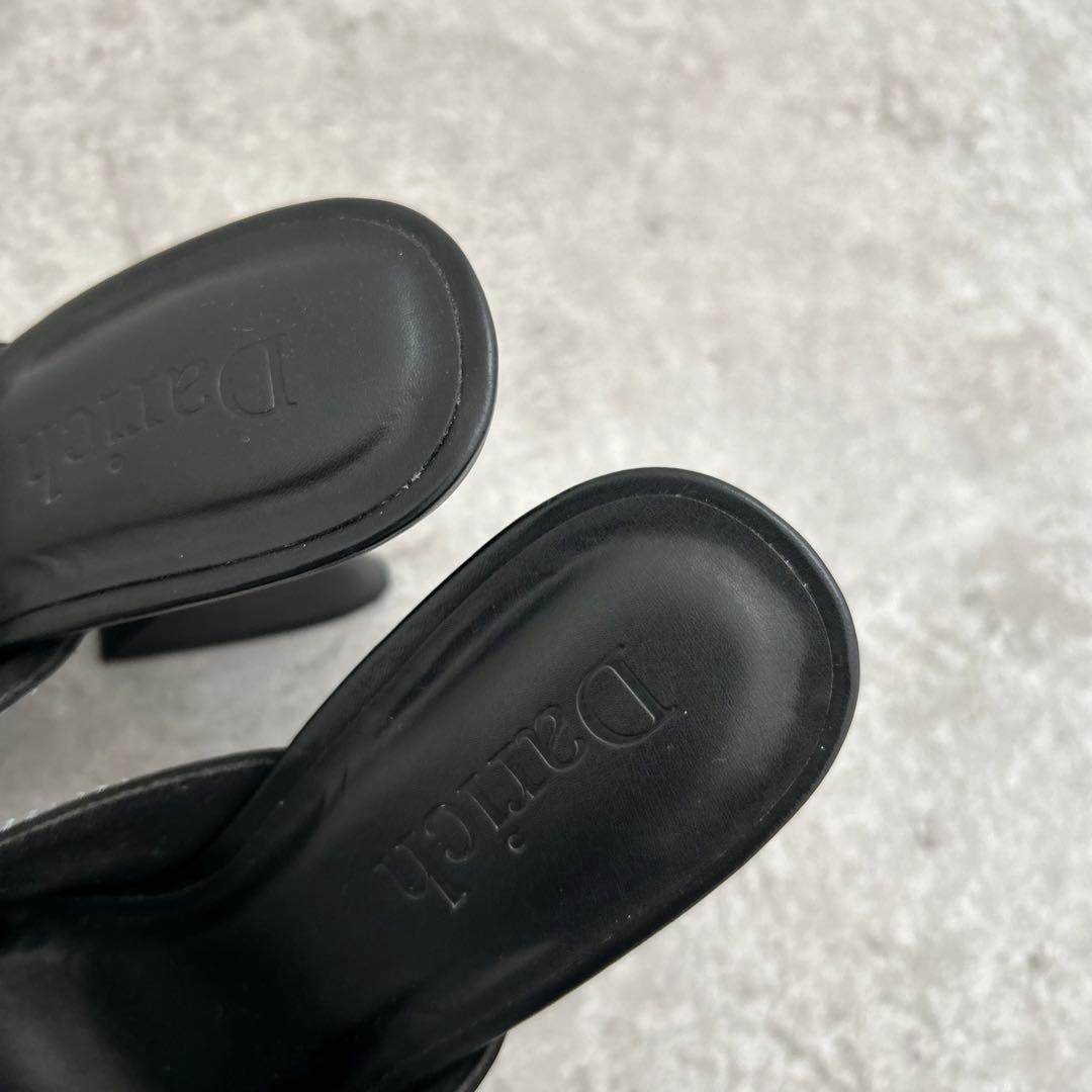 Darich ダーリッチ　クリスタルビジューサンダル　XL ヒール　黒