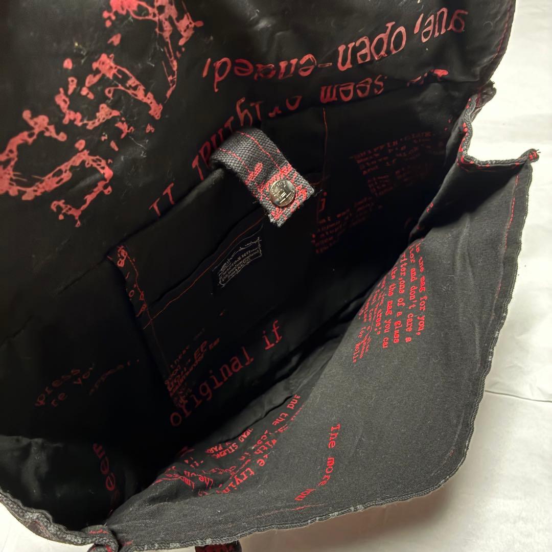 専用h.NAOTO パンク　ロック　ショルダーバッグ　赤　黒　レッド　ブラ