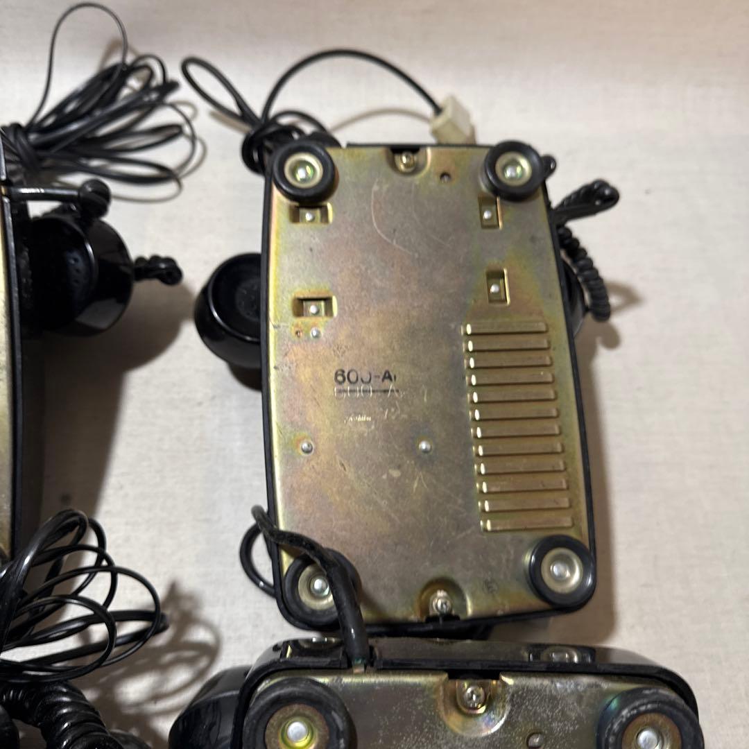 60s 昭和レトロ Japan 黒電話 ダイヤル式電話機 6台まとめ売り セット