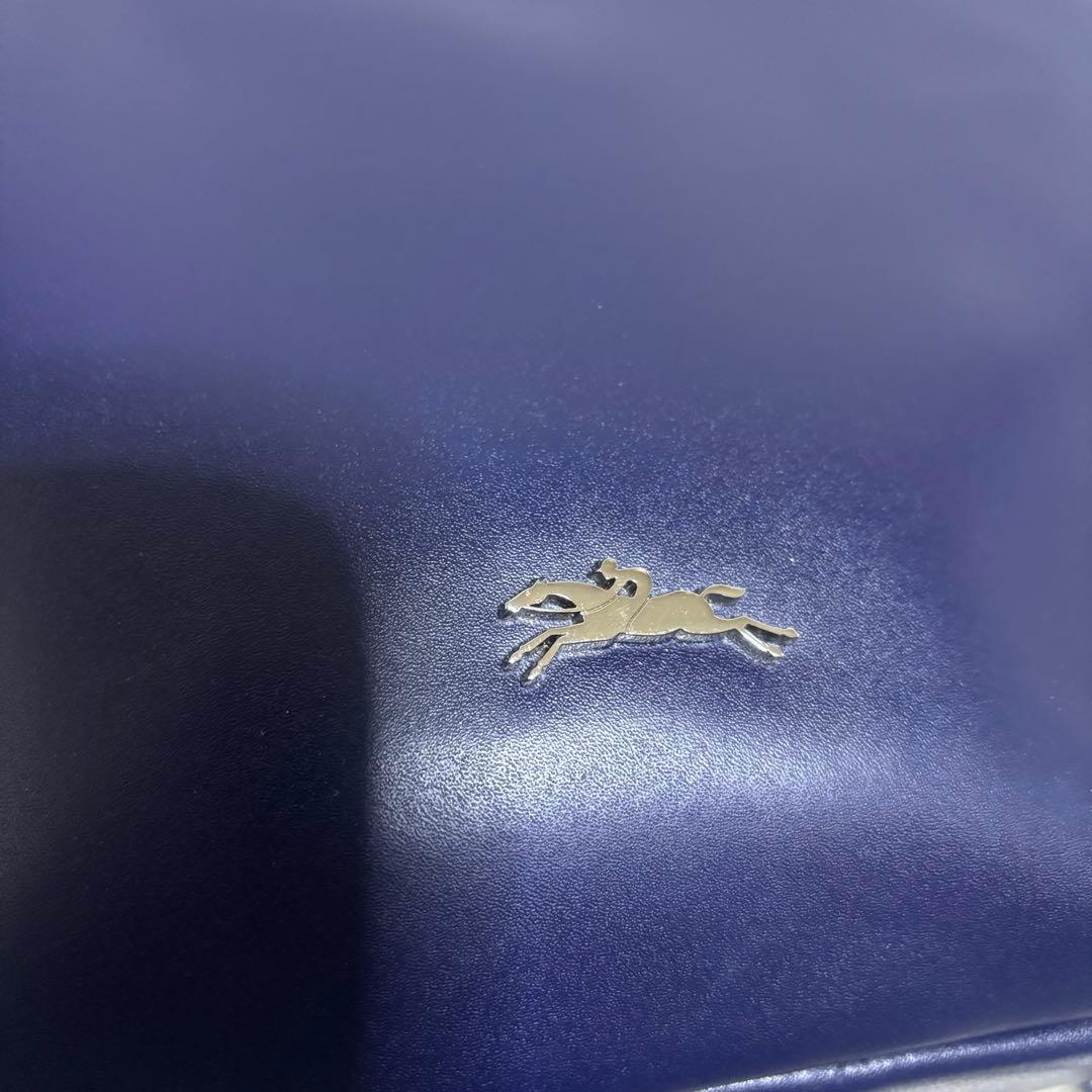 【極希少】ロンシャン オノレ2wayレザー ショルダーバッグ ハンド ネイビー