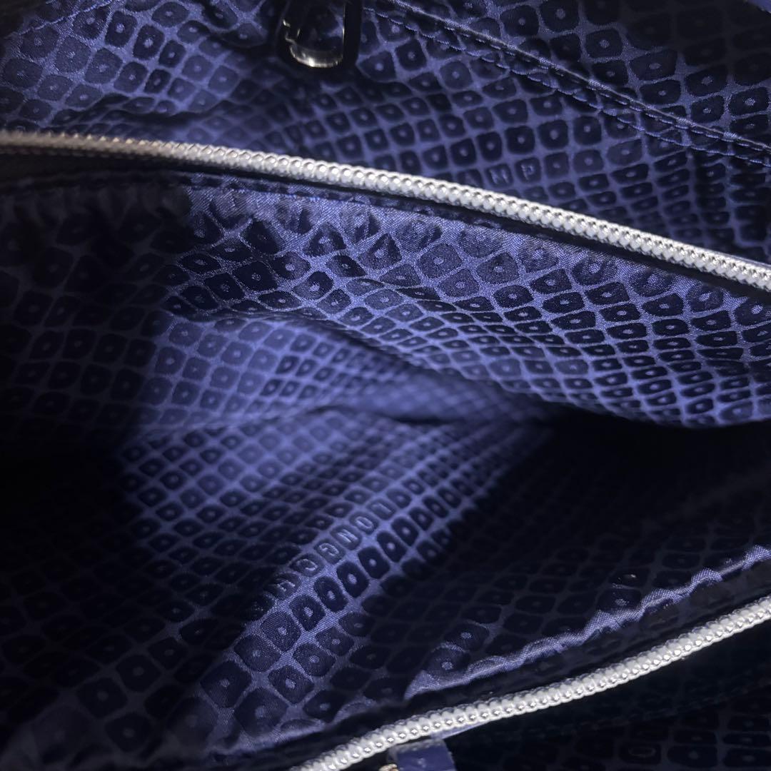 【極希少】ロンシャン オノレ2wayレザー ショルダーバッグ ハンド ネイビー