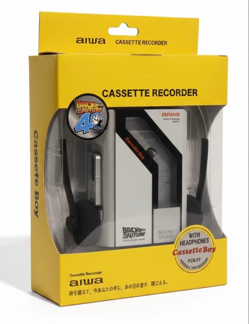 新品未開封 バック・トゥ・ザ・フューチャーのコラボ商品、カセットプレイヤー