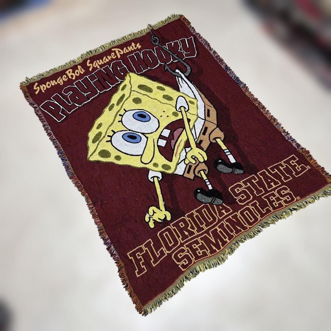 スポンジボブ　ブランケット　マルチカバー　ソファカバー　ラグ　135x105