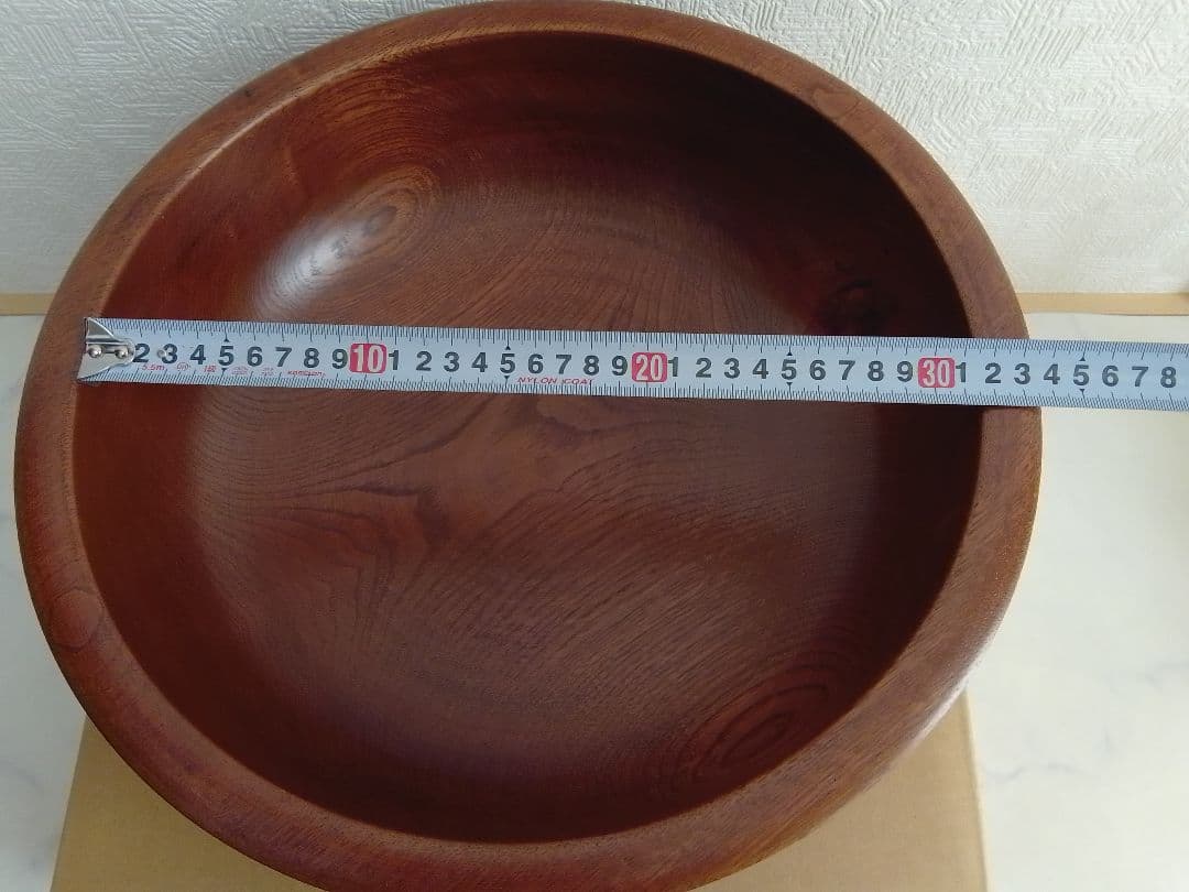 未使用 こね鉢 なつめ 36cm 木製 蕎麦 うどん 麺打ち 天然木