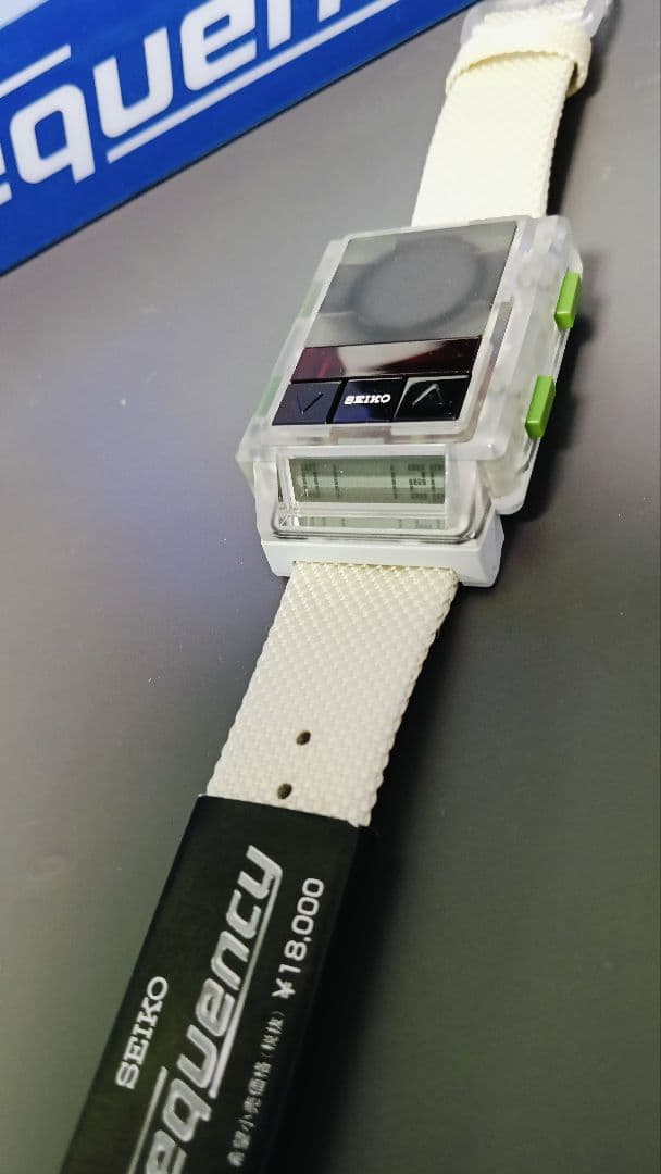 セイコー フリークエンシー腕時計 ホワイトクリアglobeグローブ小室哲哉