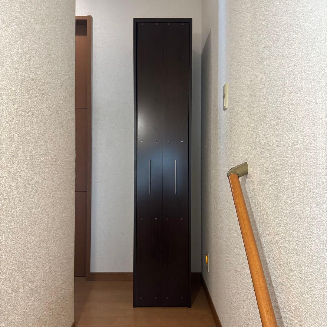 日本製 ぼん家具／木製スライド本棚 漫画 DVD 隙間 引き出し棚×2収納ボード