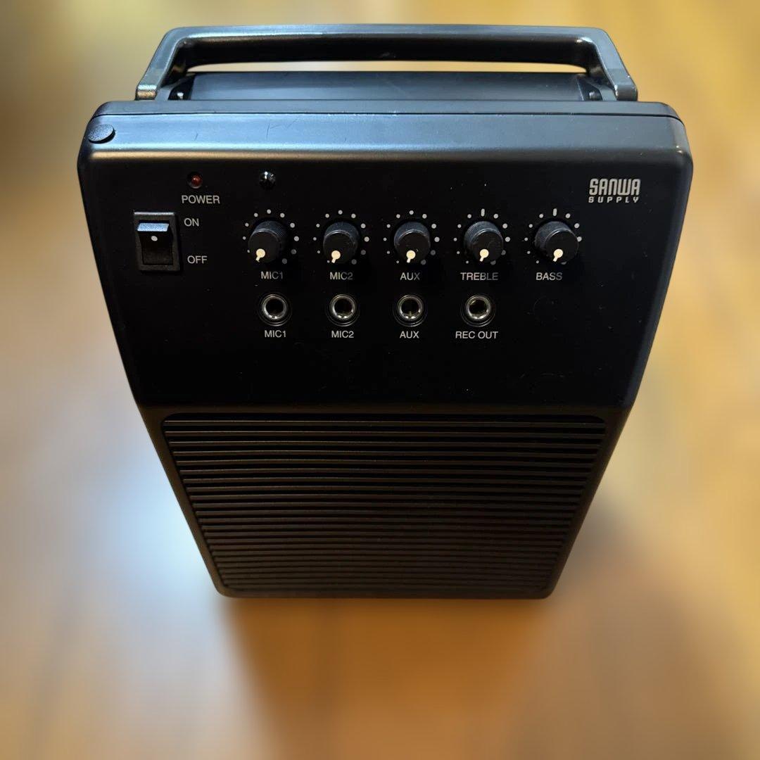 サンワサプライ コンパクトスピーカー※マイク2本/ケーブル付き