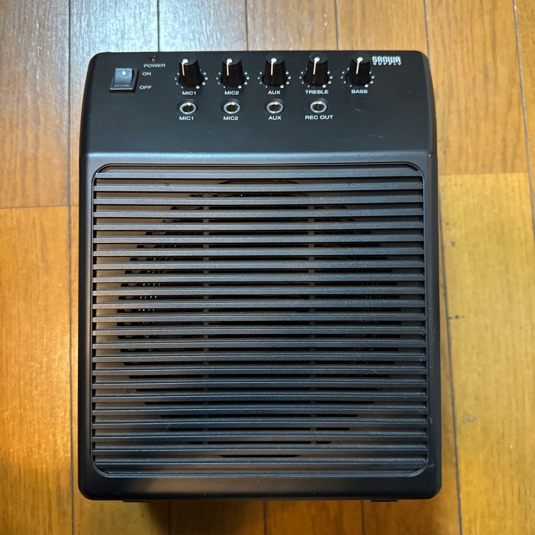 サンワサプライ コンパクトスピーカー※マイク2本/ケーブル付き