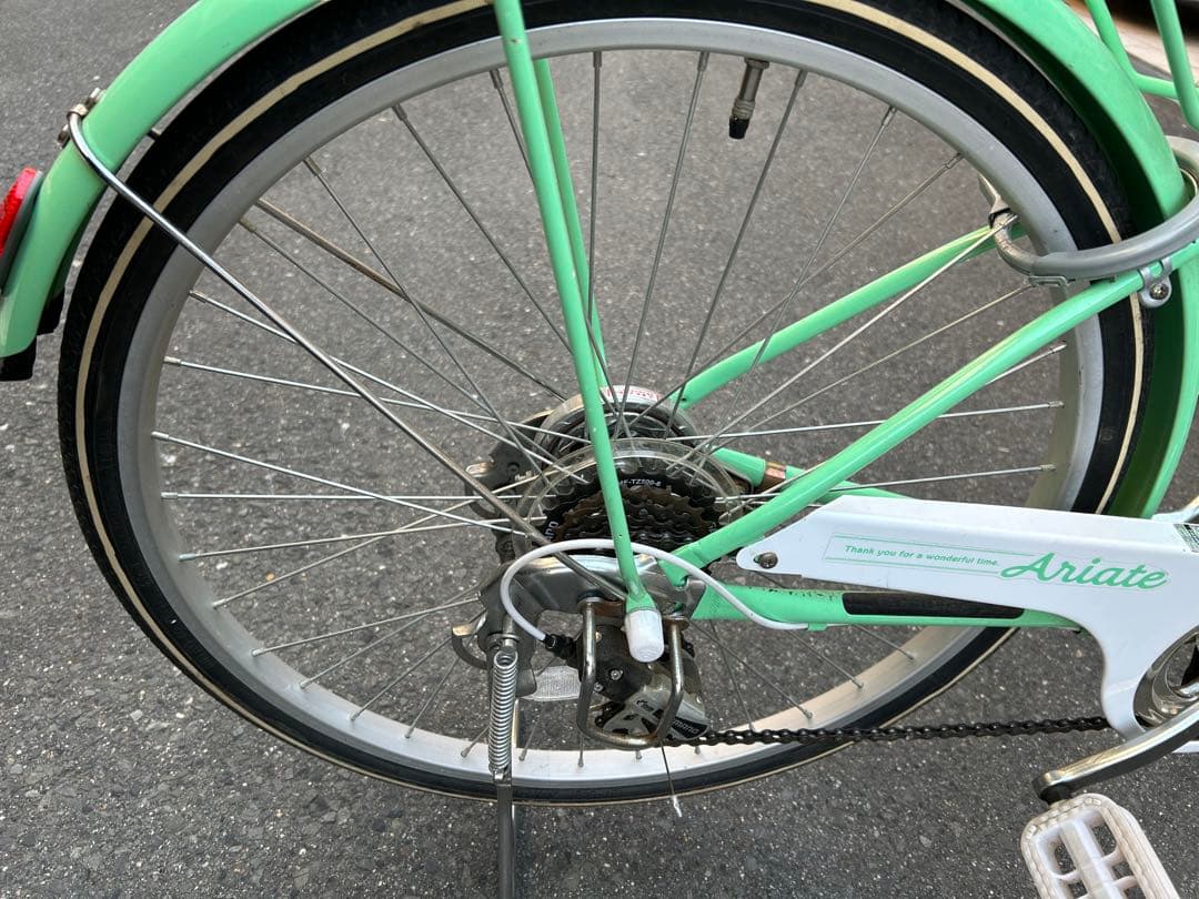 ミントグリーン ジュニアシティサイクル 24インチ