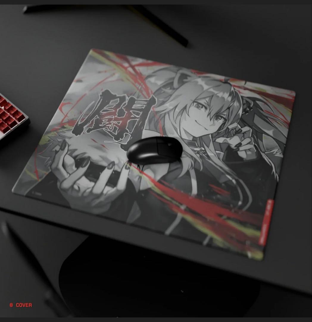 【新品未開封】ガラスマウスパッド WALLHACK SP-005 獅白ぼたん