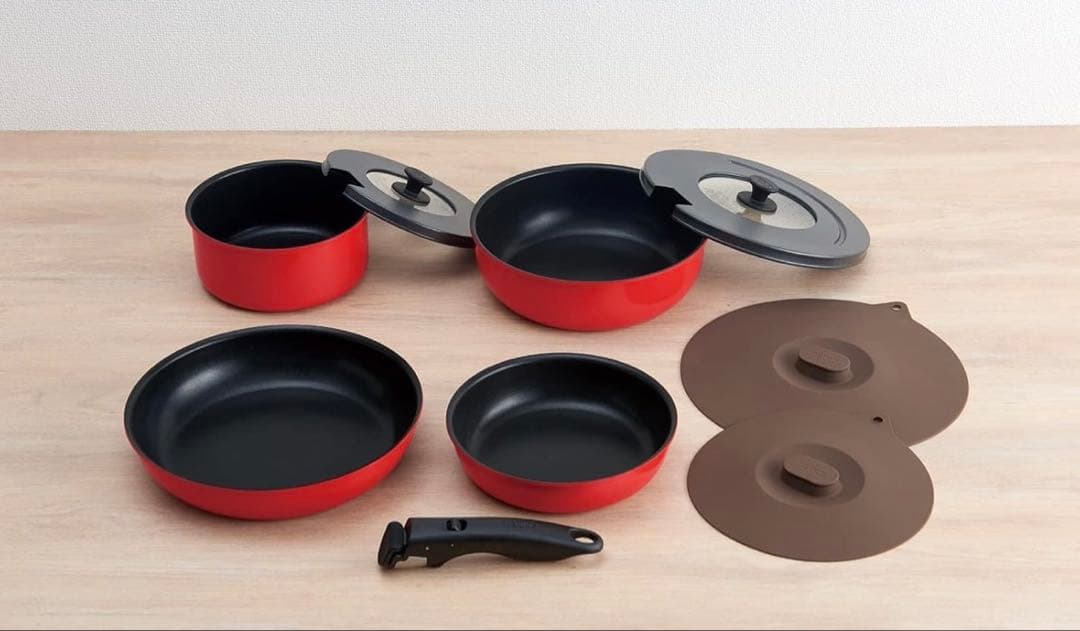 新品 サーモス デュラブルシリーズ 取っ手のとれるフライパン9点セット