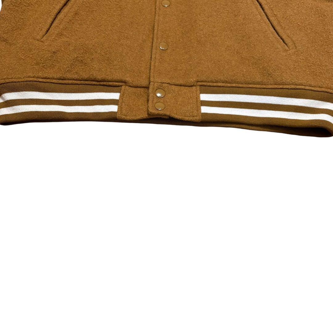 オベイ OBEY ウール混 スタジャン ブルゾン ビッグ刺繍 裏地キルティング