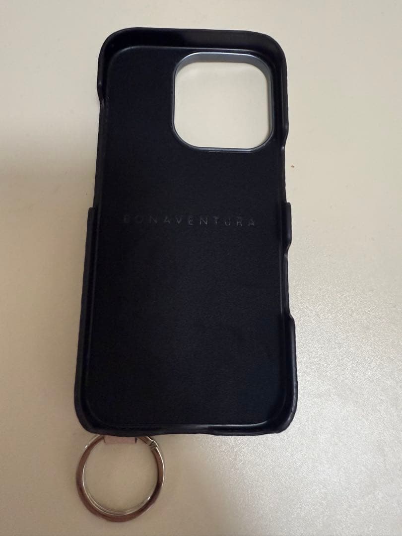 ボナベンチュラ ハンドル付き バックカバーケース iPhone16pro ピンク