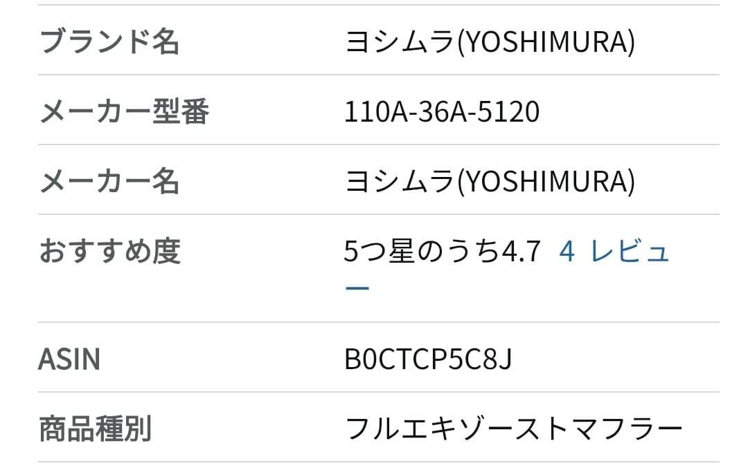 【美品】XSR125 ヨシムラマフラー
