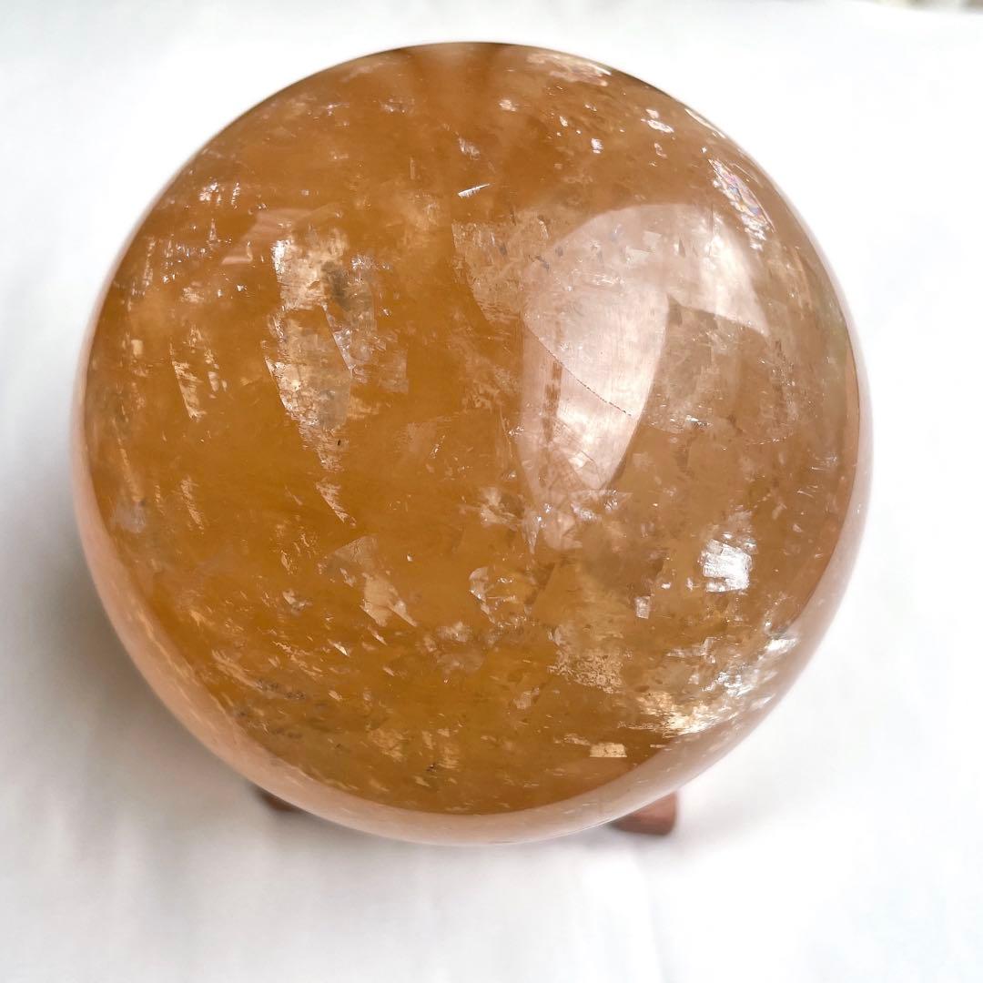 100mm超え 大玉 ハニーカルサイト スフィア 天然石 置物 丸玉