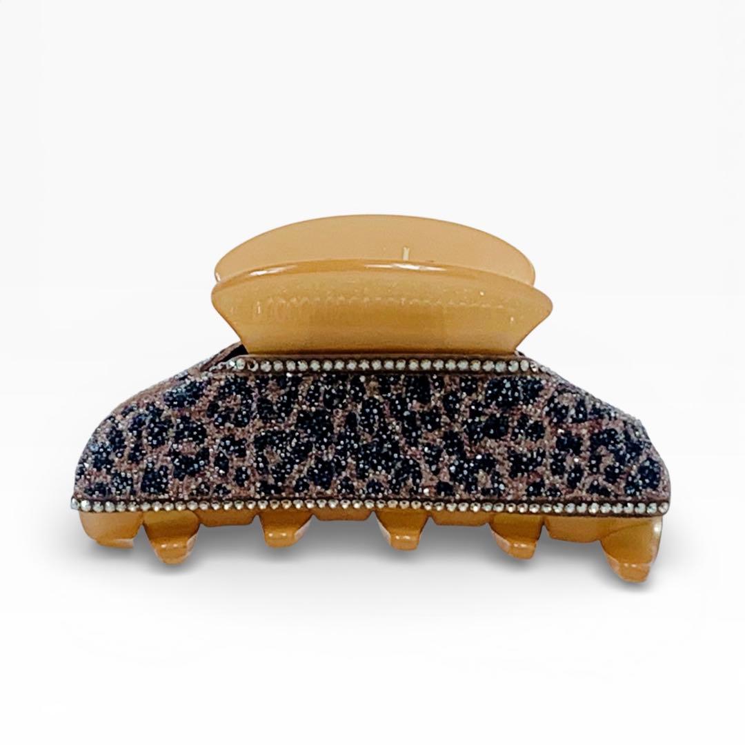 限定品acca アッカ ヘアクリップ 豹柄 レオパード フランス製　スワロスキー