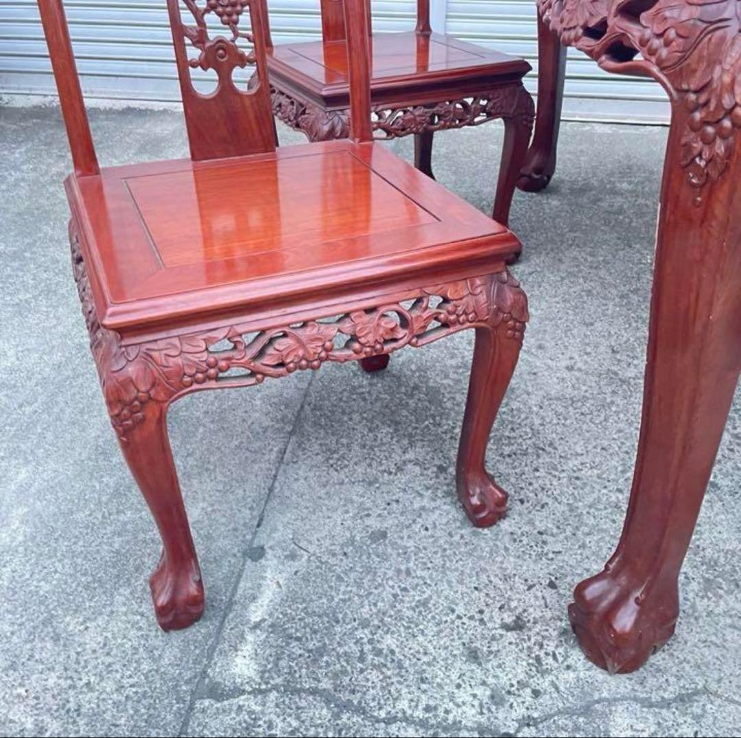 シノワズリー 中国アンティーク調　ダイニング テーブル 楕円形