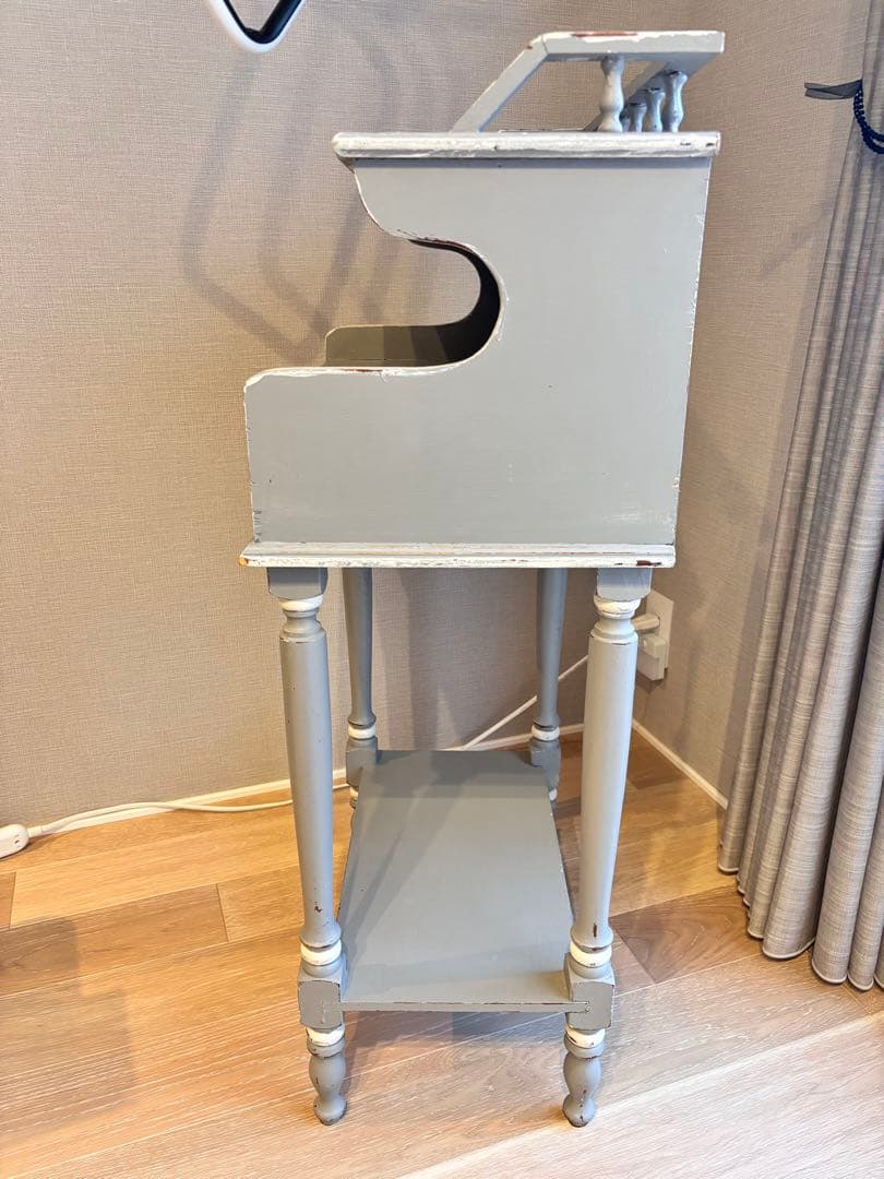 アンティーク　サイドボード　ブルーグレー　ホワイト