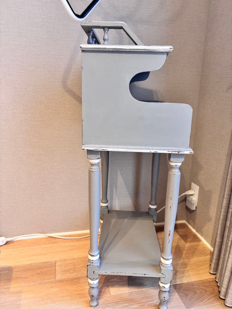 アンティーク　サイドボード　ブルーグレー　ホワイト