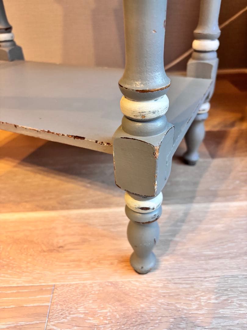 アンティーク　サイドボード　ブルーグレー　ホワイト