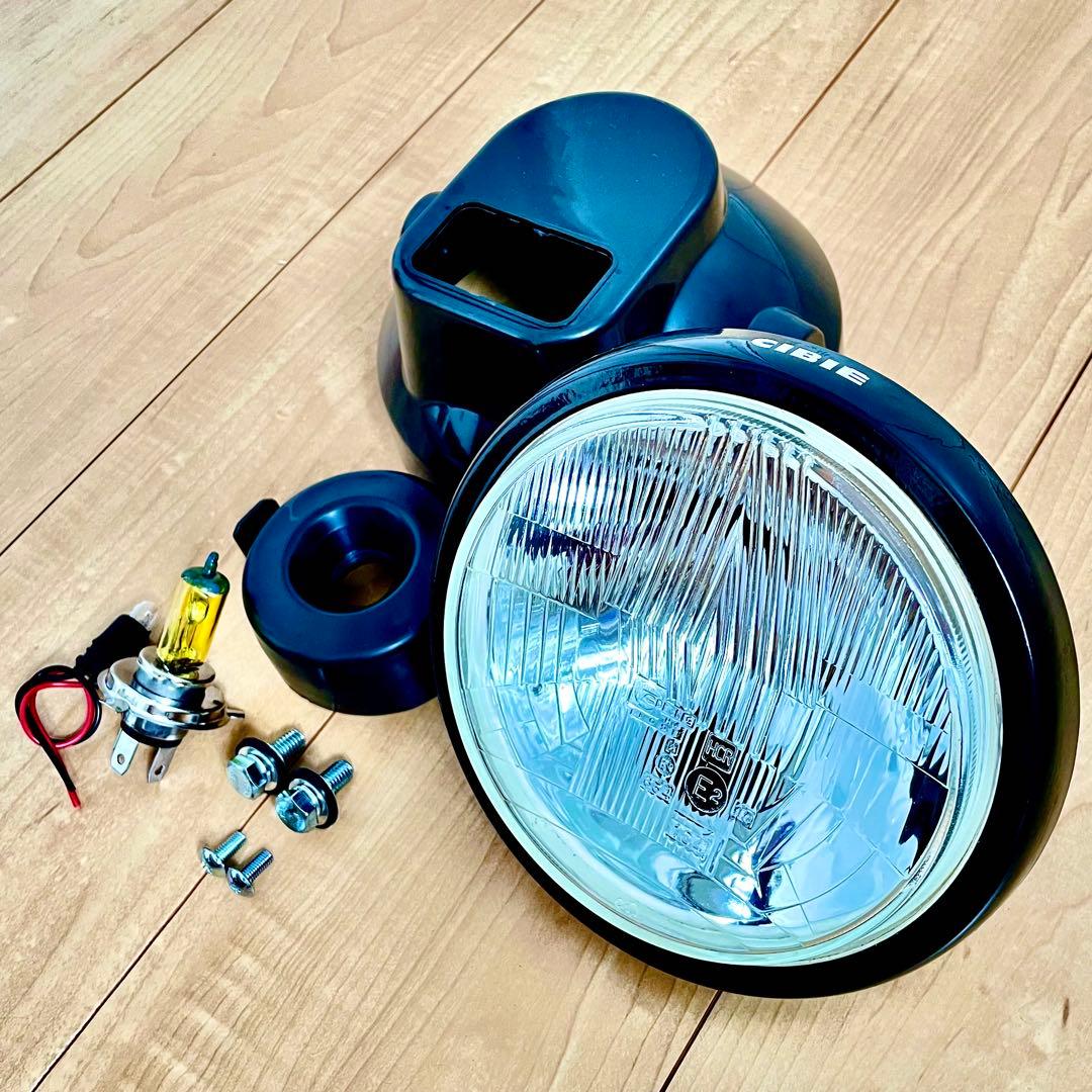 当時物 CIBIE シビエ 凹み ヘッドライト 160 CB250T マーシャル