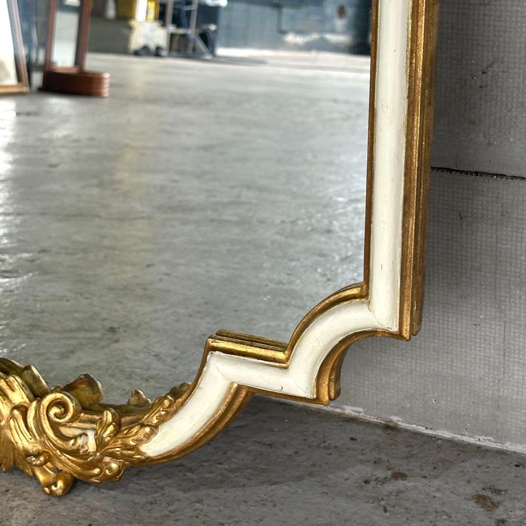 イタリア製 クラシックスタイル壁掛けミラーゴールド 鏡木彫風 ユーロマルキ