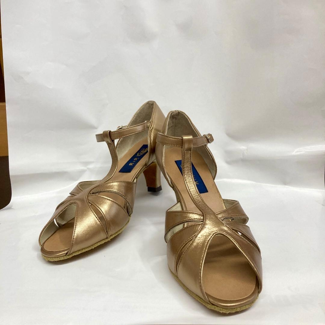 新品 社交ダンス用　月の船 23.5cm 5.5cm パール ベージュ