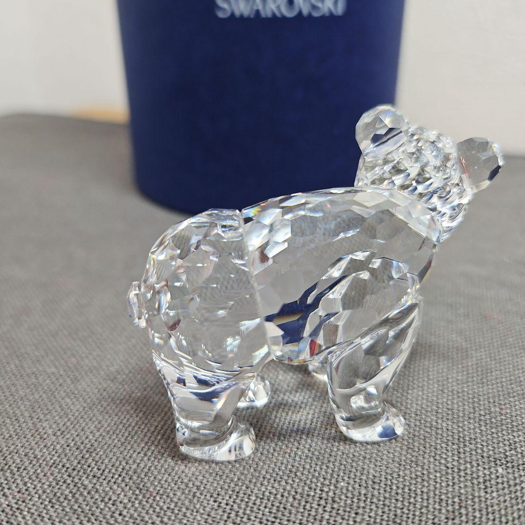 SWAROVSKI スワロフスキー クリスタル 子供のグリズリー 置物