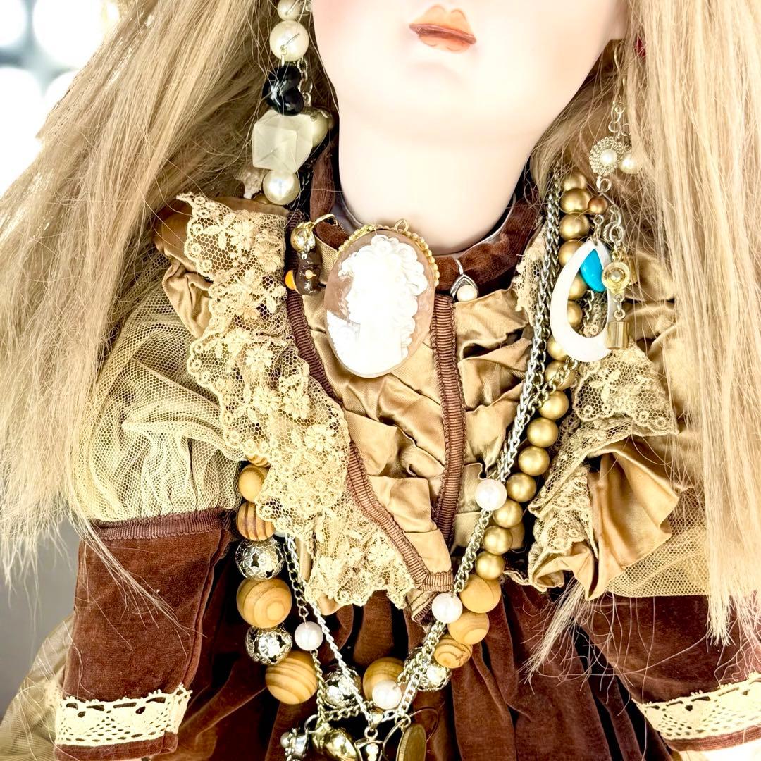 ビスクドール ジュモー フランス プリンセスドレス シェルカメオ エリザベスコイ