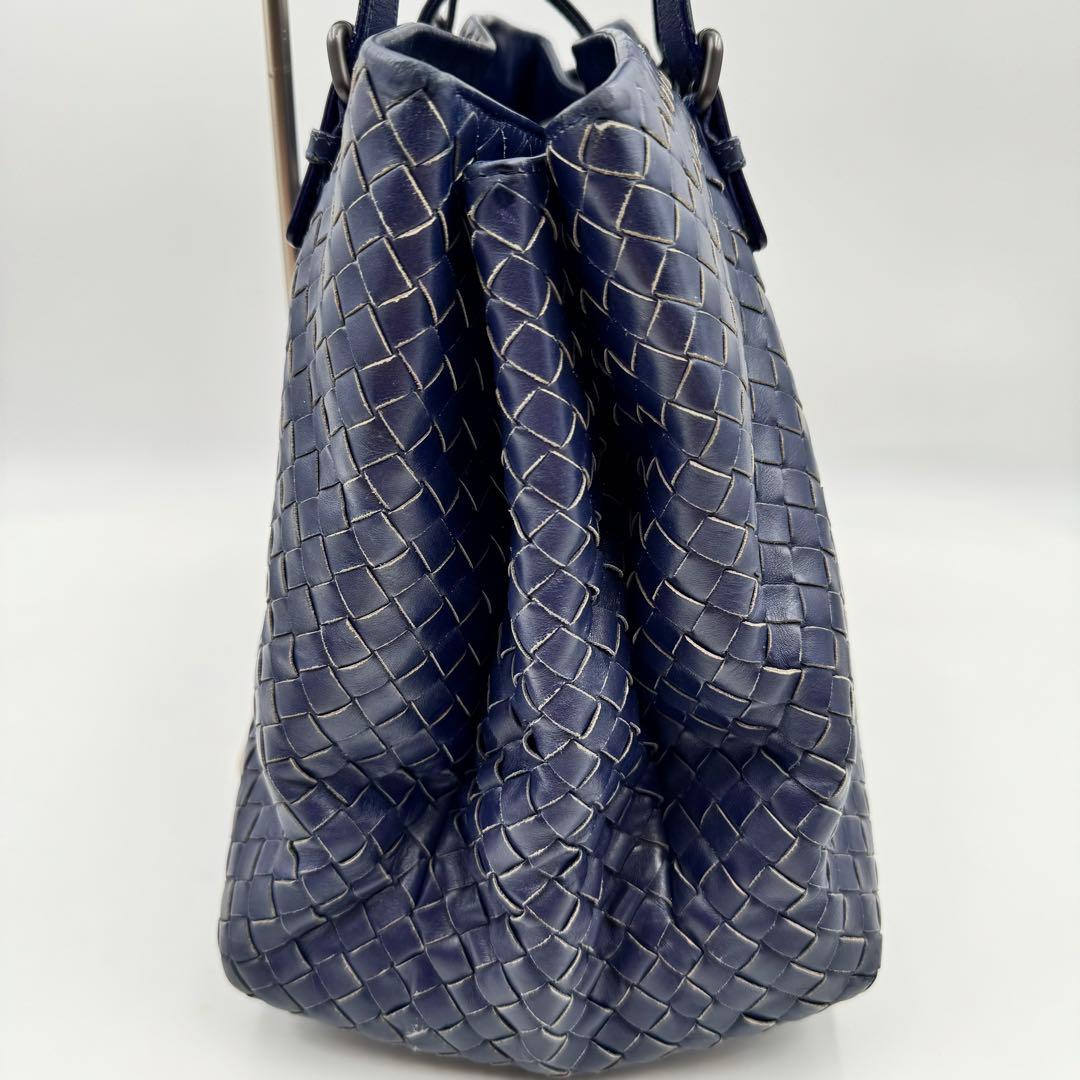 BOTTEGA VENETA ビジネスバッグ　ネイビー　カデナ A4収納