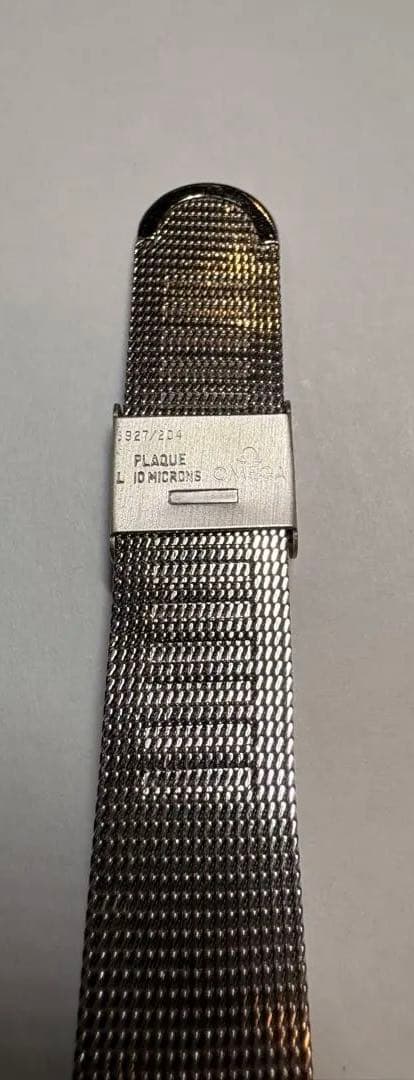 OMEGA DE VILLE スクエア型 手巻き式時計 シルバー　メッシュ