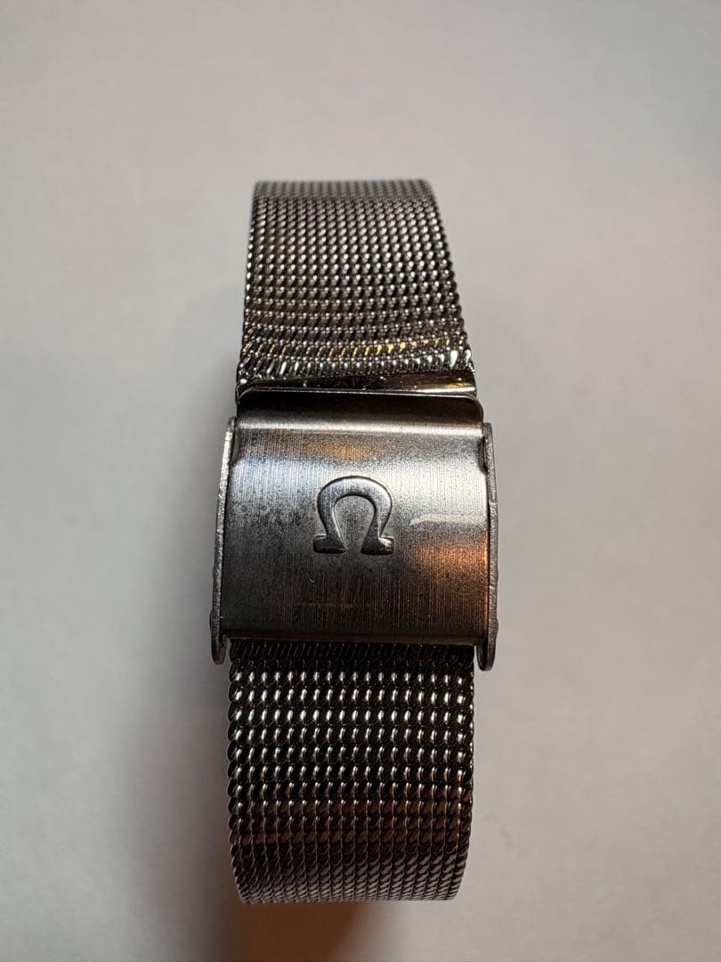 OMEGA DE VILLE スクエア型 手巻き式時計 シルバー　メッシュ