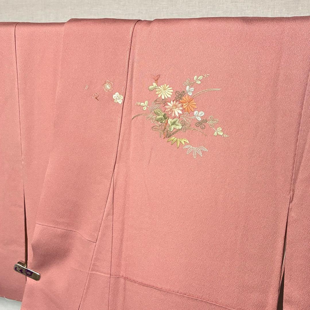 D183＋　D122訪問着 蘇州・相良刺繍 正絹着物袷 しつけ糸付き未使用極美品