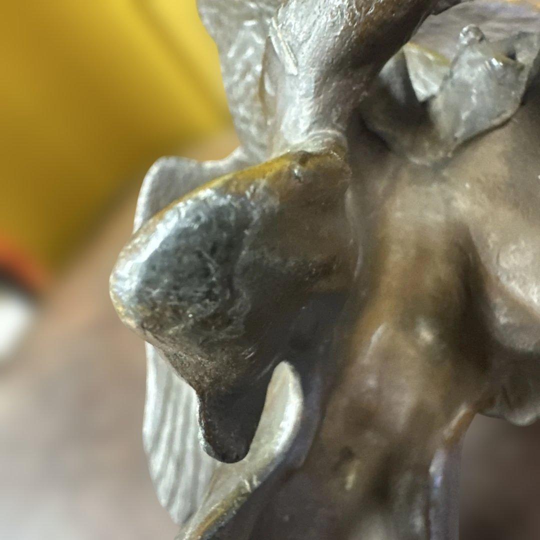 金工，锡製，ヴィンテージ 鷹 オブジェ 置物 インテリア