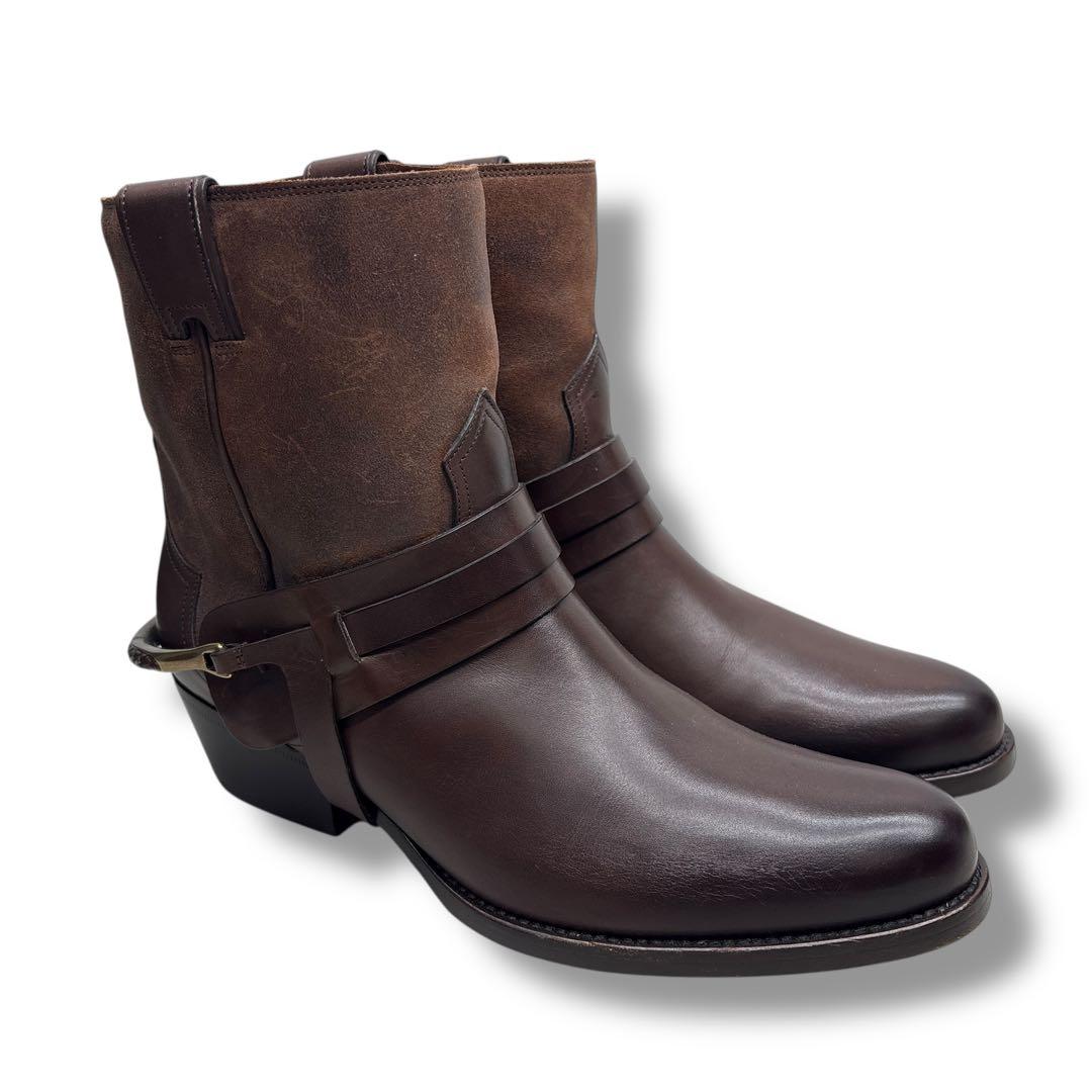 極美品■SARTORE【23.0】ハーネスブーツ レザー スエード ブラウン 茶