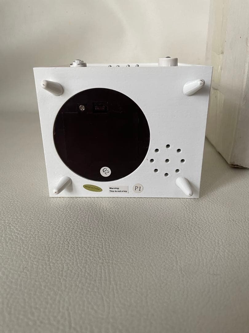 クリスマス ミュージカル テレビ ホワイト LEDライト 8曲収録 箱付き 卓上