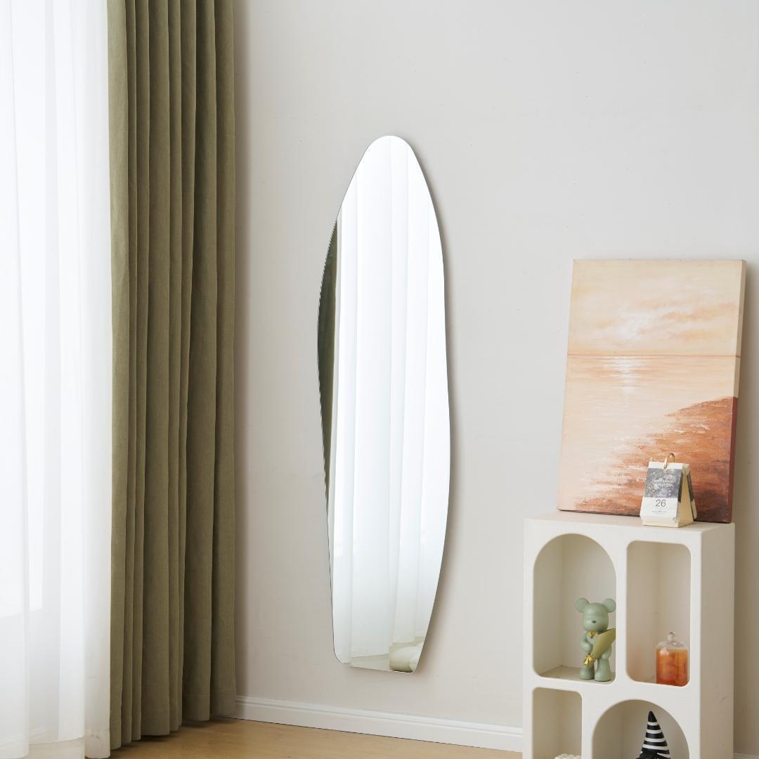 【幅40cm】姿見 スタンドミラー アーチ 壁掛け 立て掛け 全身鏡 飛散防止