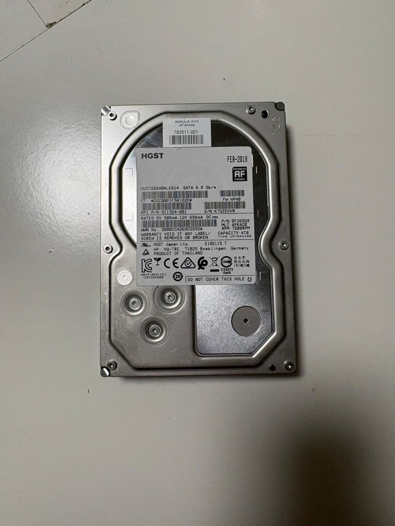 外付けハードディスク・ドライブ HGST HUS726040ALE614 4000.7GB HDD