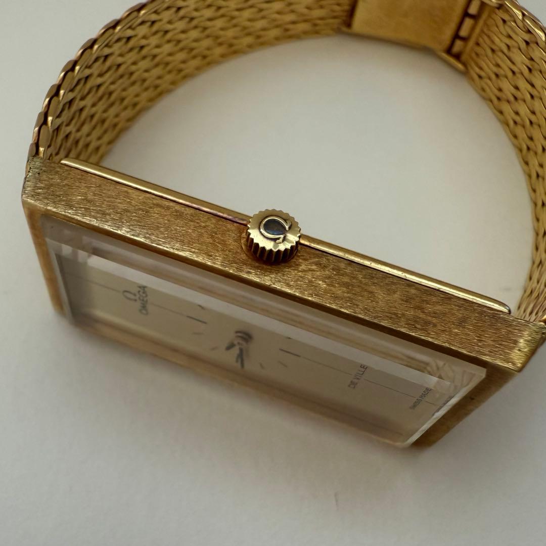 専用金無垢オメガ手巻き腕時計　750 k18 刻印あり　スタイリッシュなデザイン