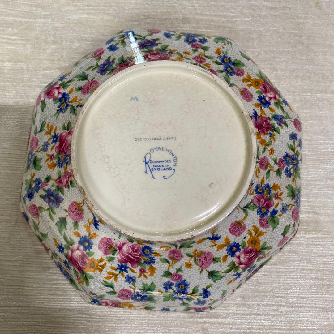  Winton オールドコテージチンツ　八角形ボウル