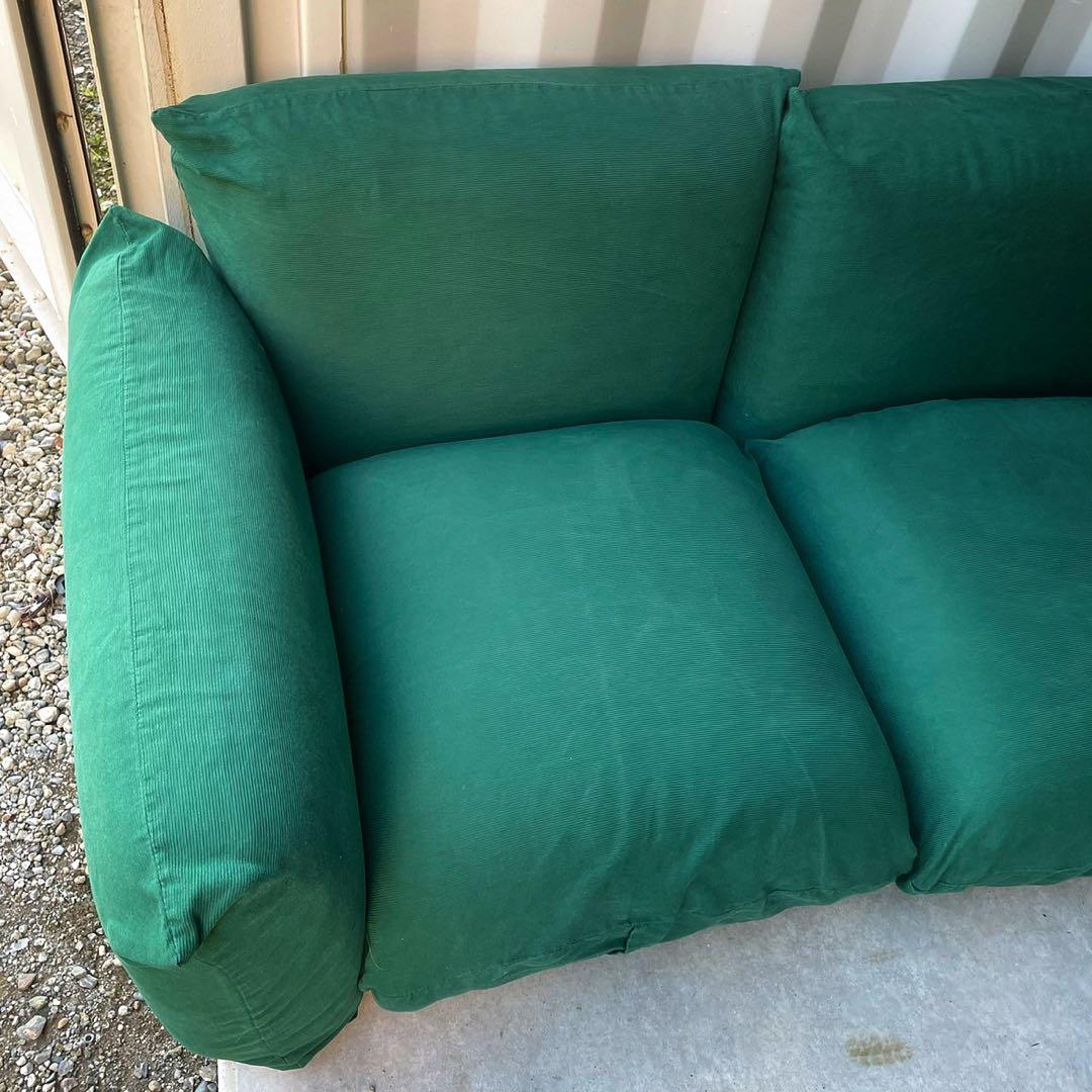 取付無料！アルフレックス マレンコ グリーンカバー付き3人掛けソファ✨