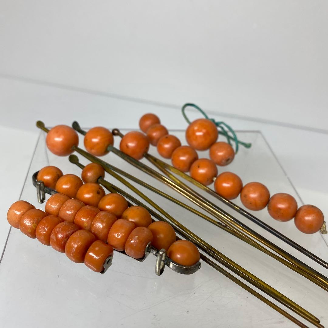本赤珊瑚　玉　簪　93g チヒチ　東さ8-0107☆1F