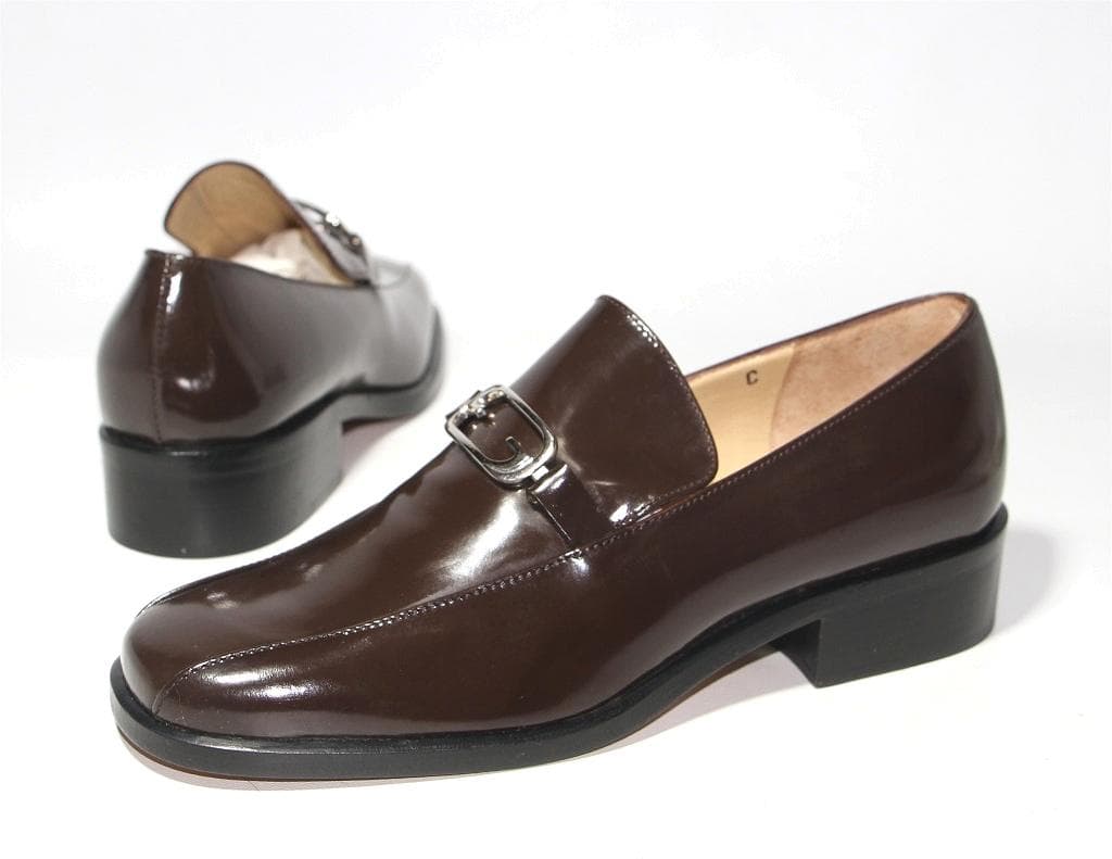 H*o様 GUCCI ローファー GGロゴ ダークブラウン 本革 35 C 未使