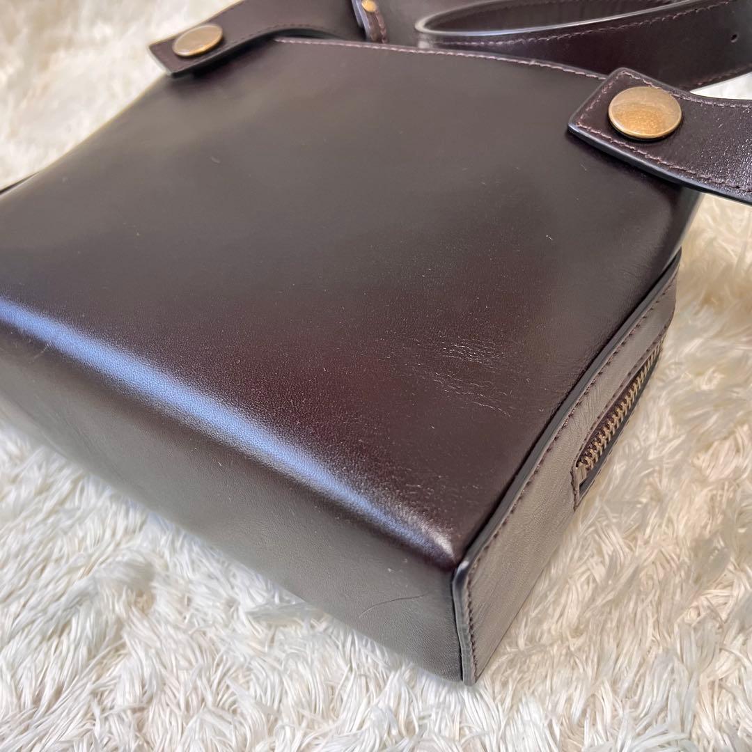 マザーハウス アンティークソラ2 ダークブラウン　ショルダーバッグ　ボディバッグ