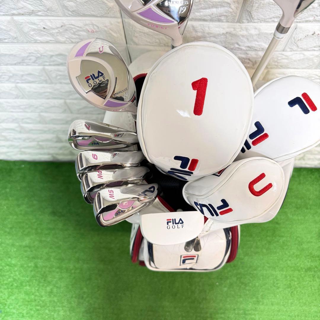ゴルフセット　美品　FILA レディース　右打ち　ラウンド仕様　飛距離抜群　良好