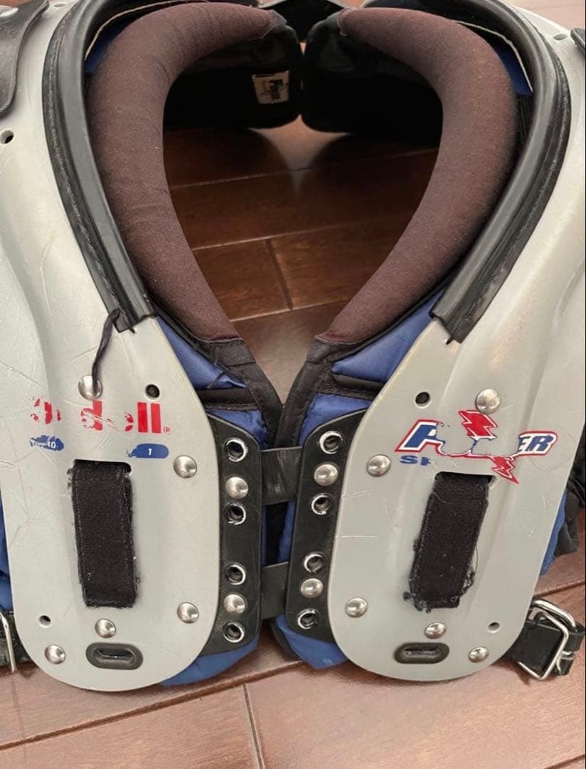 Power Sports ショルダーパッド シルバー/ブルー