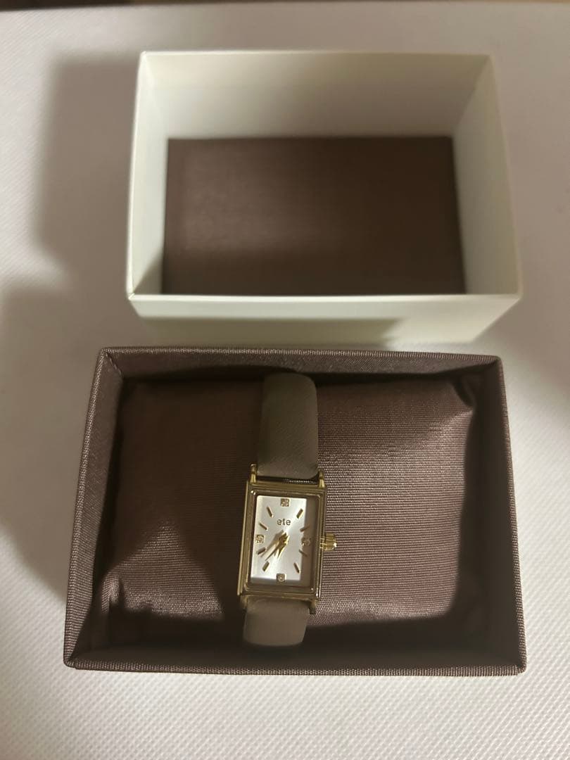 ete ウォッチ レクタングルフェイス ダイヤモンド
