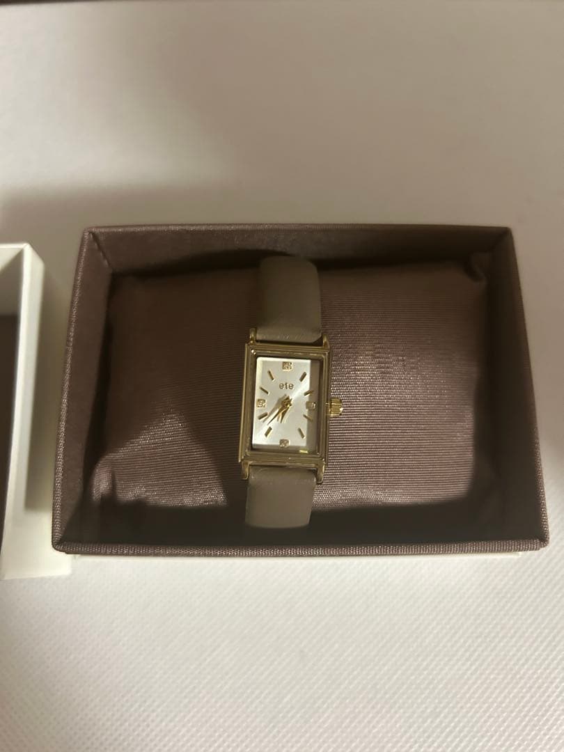 ete ウォッチ レクタングルフェイス ダイヤモンド