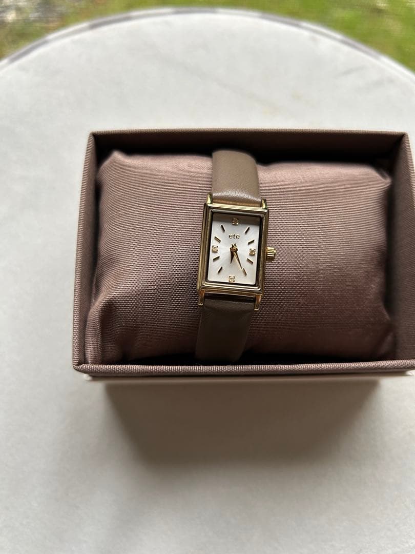 ete ウォッチ レクタングルフェイス ダイヤモンド