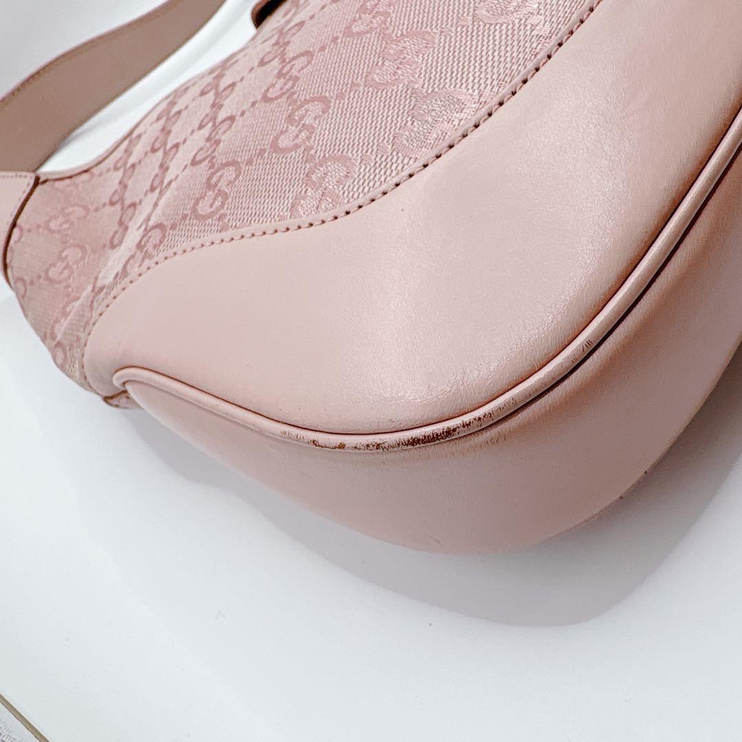 【希少】GUCCI ジャッキー GG セミショルダーバッグ ピンク 保存袋付き